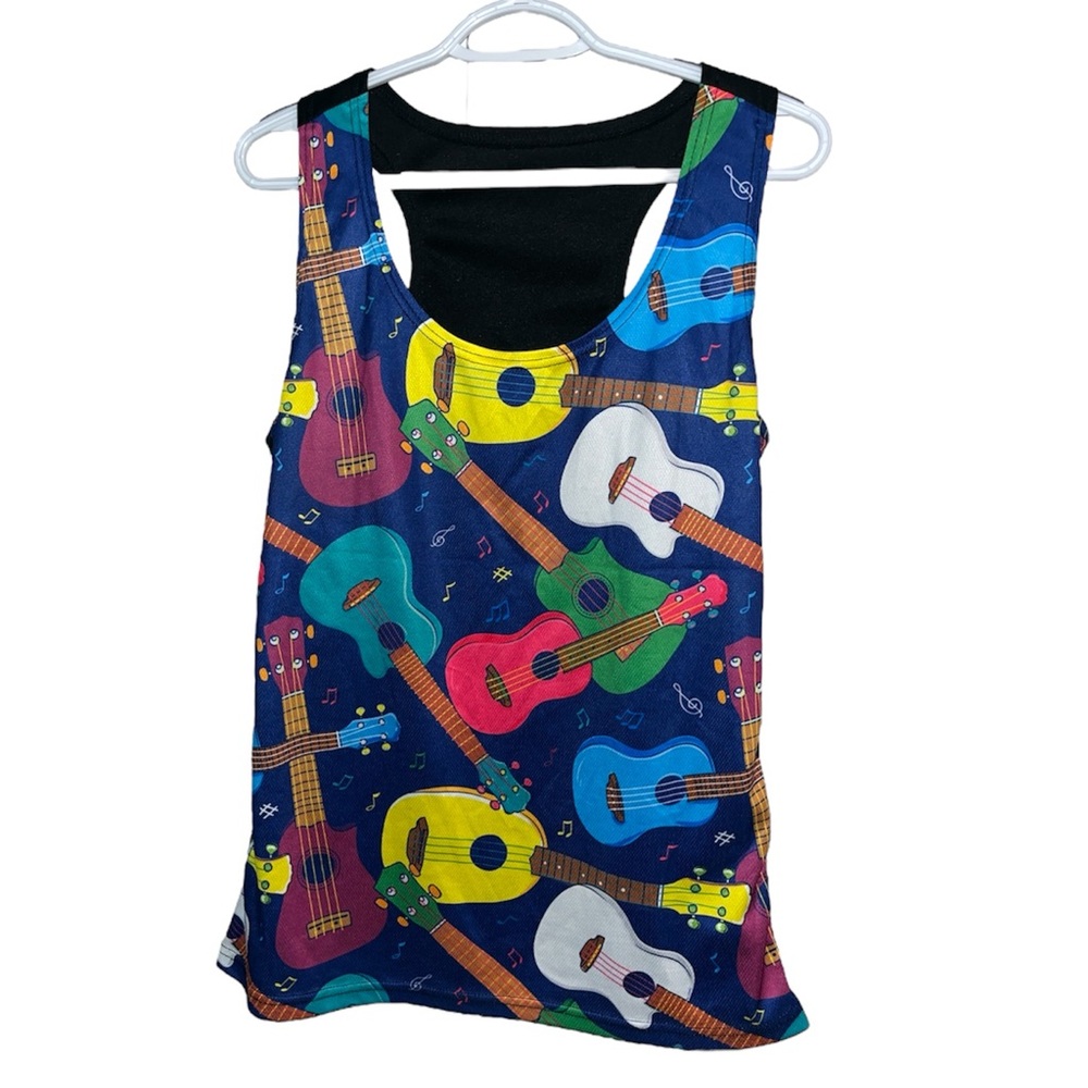 Guitar Print Jersey Tank Top